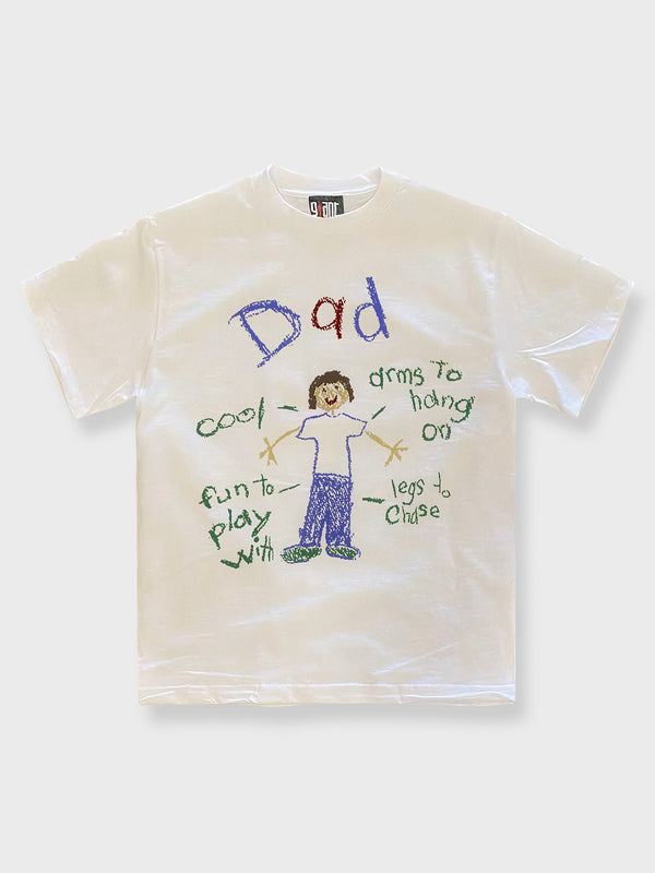 手描き父性愛デザインTシャツ