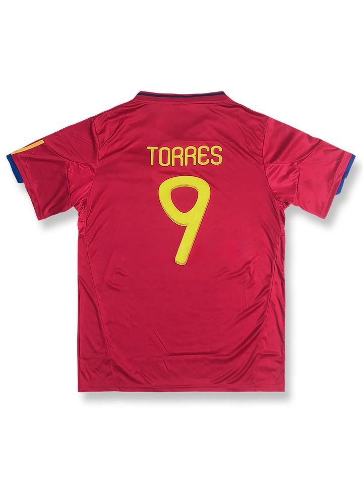 製品画像：2010 年ワールドカップ スペイン代表 9 番トーレス ユニフォームの反面図
