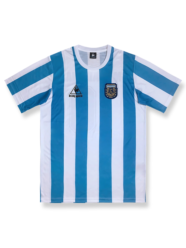 製品画像：1998 年ワールドカップ アルゼンチン代表 10 番マラドーナ ユニフォームの正面図