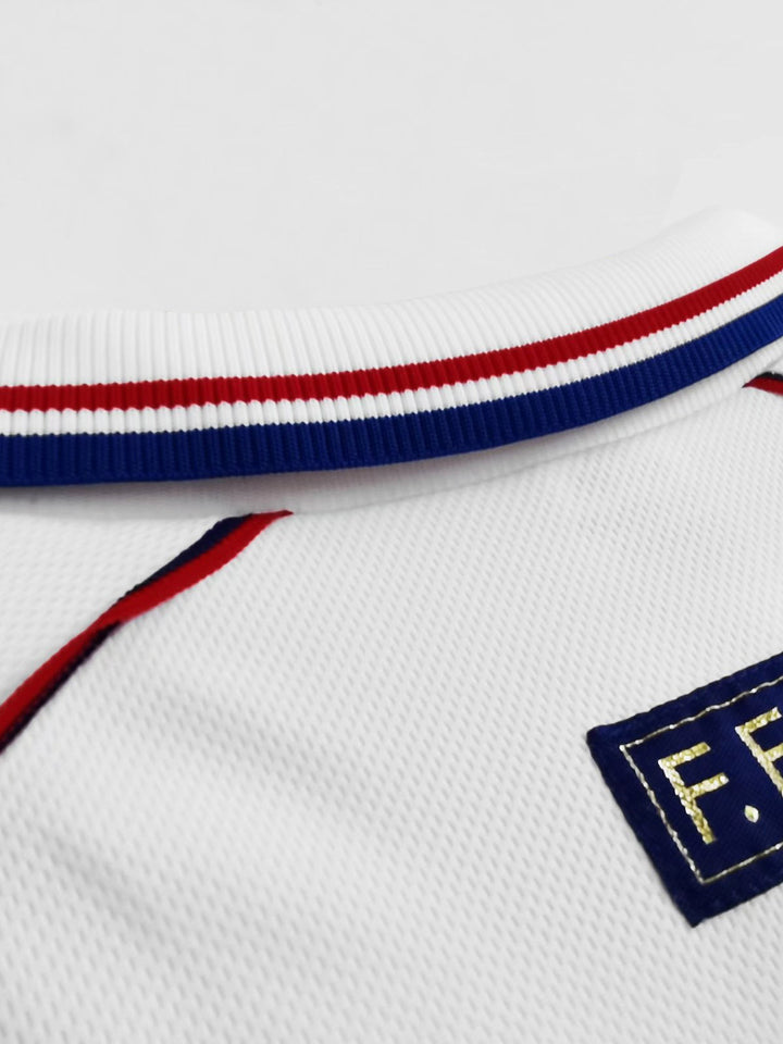 1998シーズンフランス代表アウェイユニフォームエンブレムおよびワールドカップ記念ロゴ詳細画像