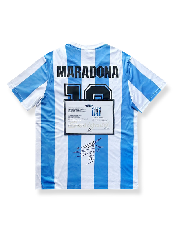 1986シーズン アルゼンチン サイン入りホームユニフォーム 正面図