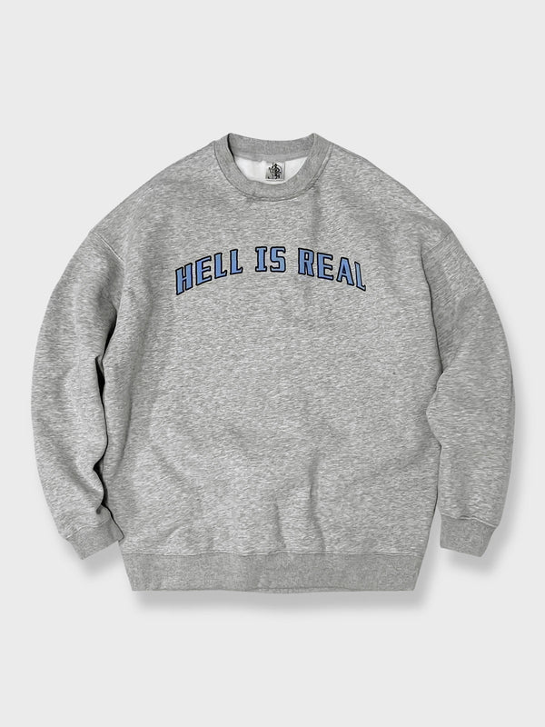 ヴィンテージフリーススウェットシャツ「HELL IS REAL」