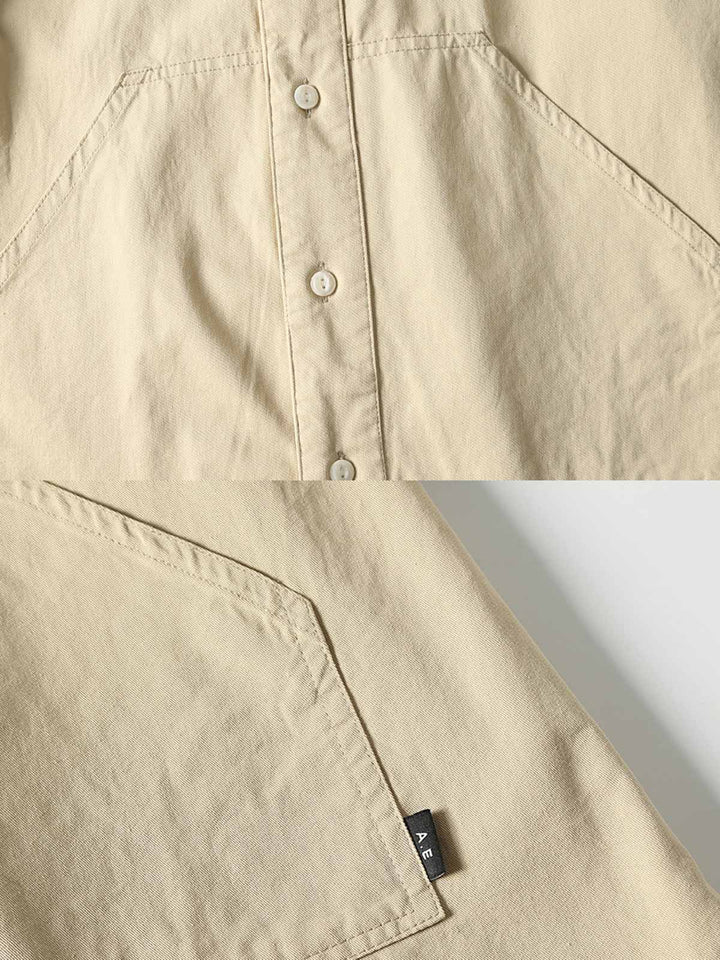 詳細画像: ダイアゴナルポケット付き半袖シャツのポケットの詳細図