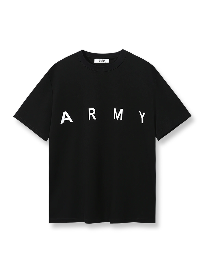 製品画像：ARMYロゴ半袖Tシャツ正面図