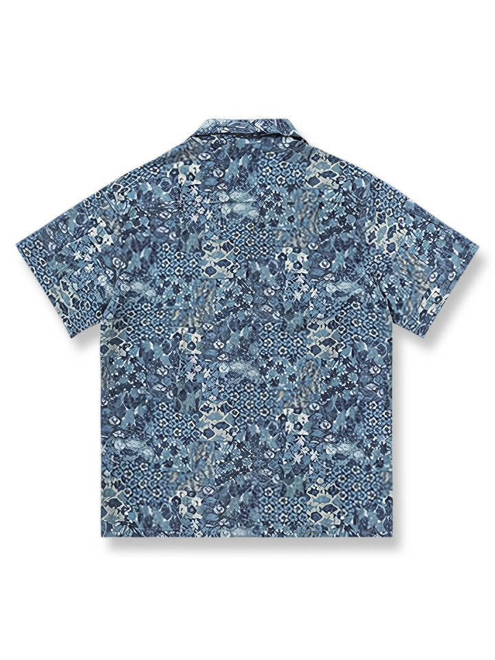 ハワイアンプリント半袖シャツの正面図