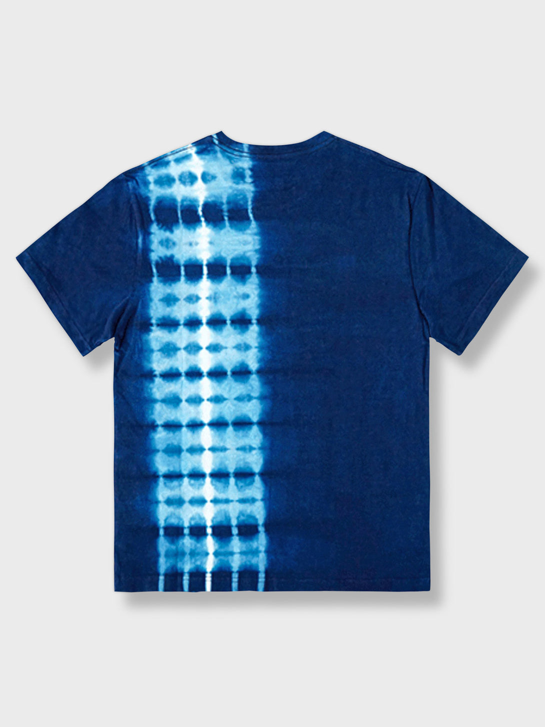 手作り藍染めタイダイ純綿Tシャツ、リラックスフィットで通気性の高い純綿素材、ユニークなタイダイパターン
