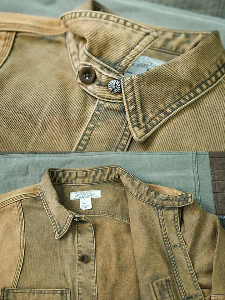 ヘビーデューティーリップストップジャングルクロスシャツジャケットの詳細図