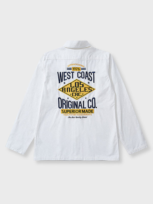 「ウェストコースト」背中刺繍 長袖シャツ