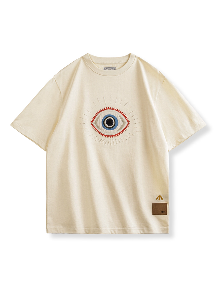 製品画像: オフホワイト ホルスの目 刺繍Tシャツの全体