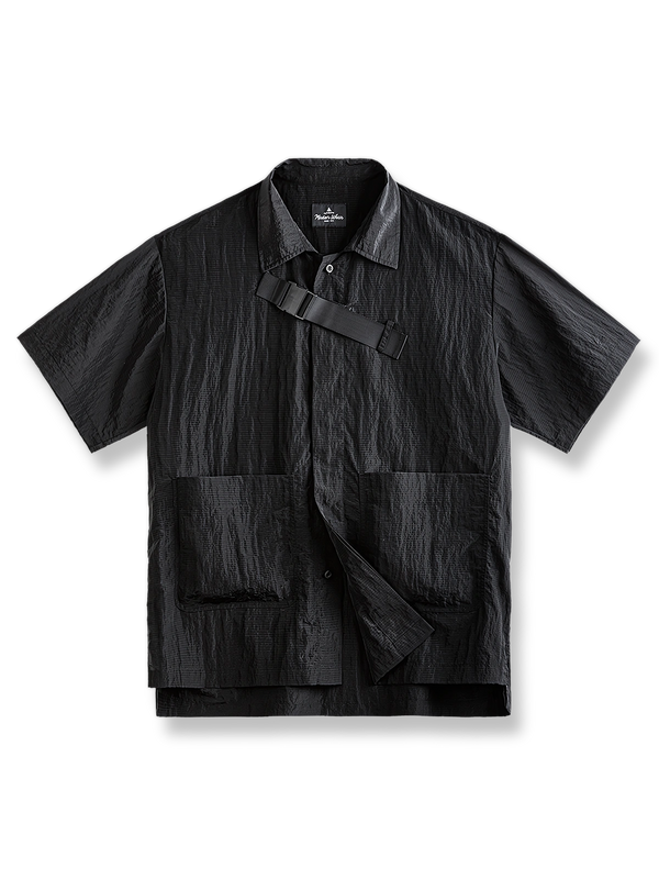 製品画像：ヴィンテージ軽量機能性薄手半袖シャツの正面図