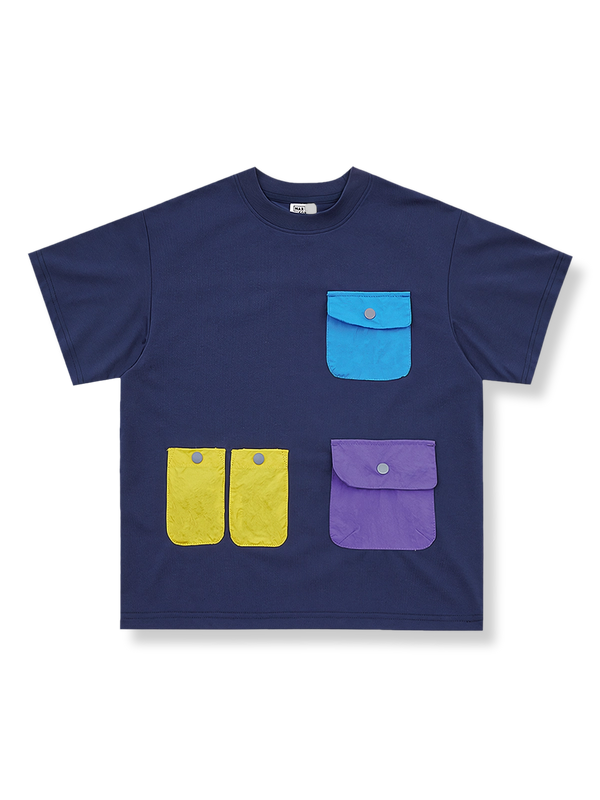 製品画像: 子供用カラーポケット半袖Tシャツの正面画像