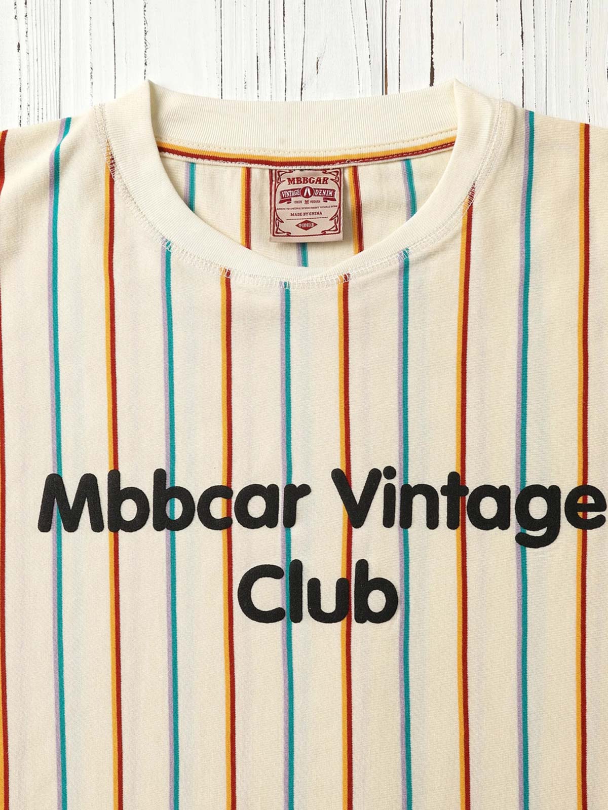 Vintage Club」ストライプTシャツ – PESSOA CLUB
