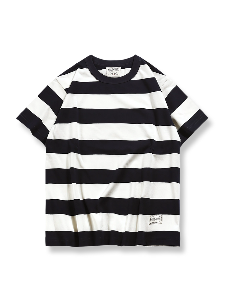 製品画像: 囚人ライダースストライプTシャツ正面展示