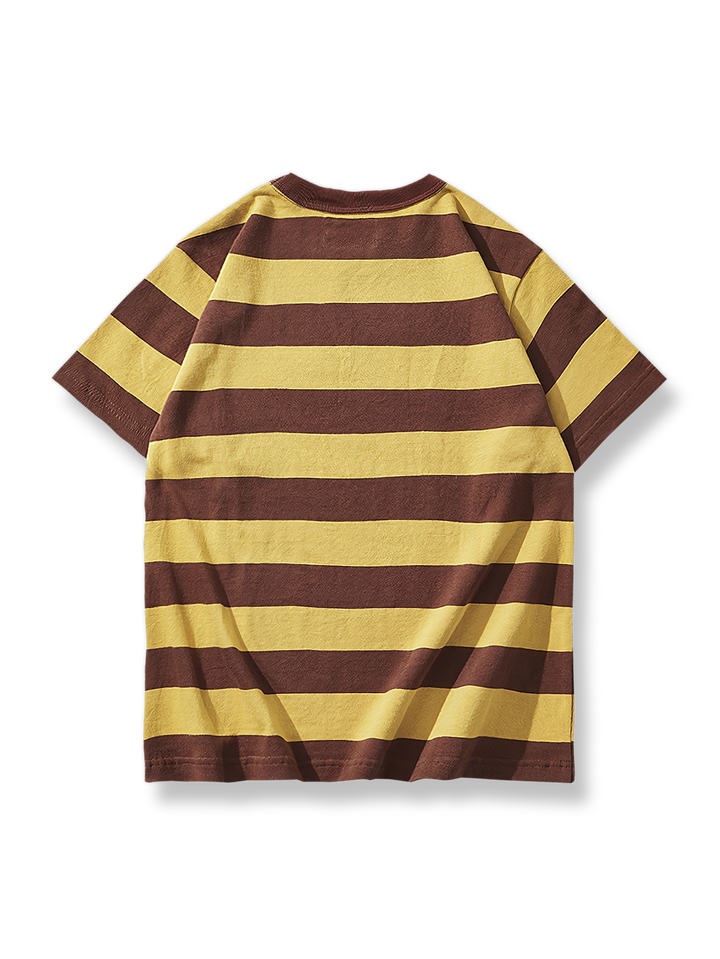 製品画像: 囚人ライダースストライプTシャツ反面展示