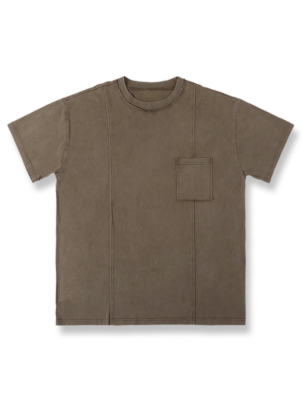 製品画像：アメリカン・ディストピア風カットエッジ半袖Tシャツ正面展示