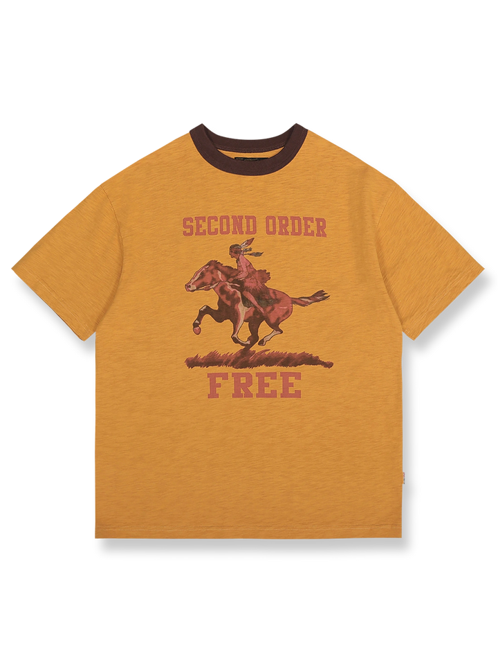 インディアン騎馬テーマリンガーTシャツ正面展示