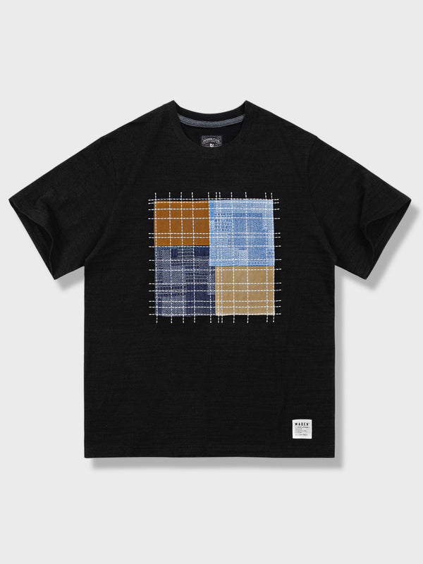 PESSOA｜不規則な四角パッチワーク　Tシャツ
